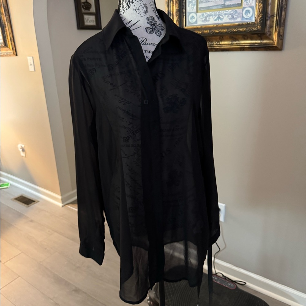 Black Beach Shirt……sheer……Dress it up and dress it down